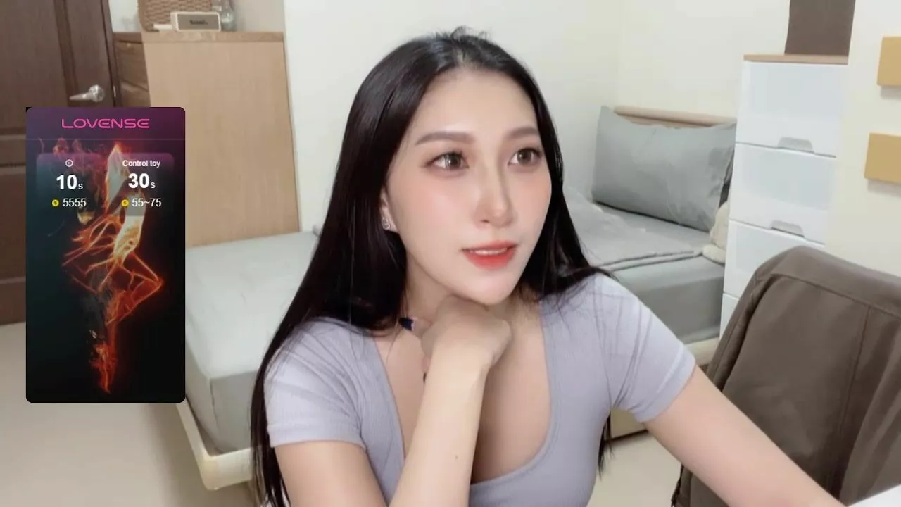 A woman caught in a compromising moment