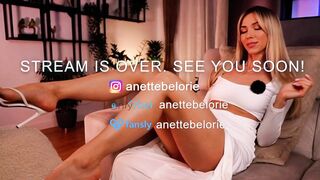 Watch anette_belorie Top Porn Leak Video [Chaturbate] - fit, feet, natural, lovense, blonde
